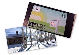 Sleepover showings vs. branded Starbucks cards
