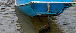A boat's rudder