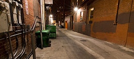 A city alley at night