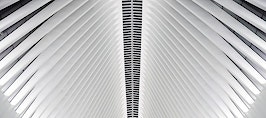 A view of Santiago Calatrava's World Trade Center Transportation Hub "Oculus"
