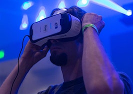 A man using a virtual reality headset