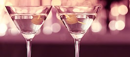 Two martini glasses