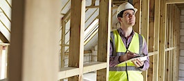 A home inspector in a new property