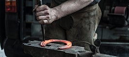 Horseshoe blacksmith metal working