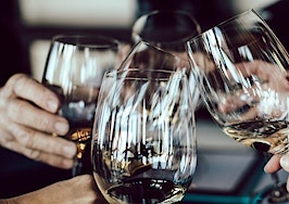Cheers clinking wine glasses