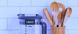 Blender with Blend logo on it