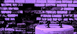 Purple bricks broken