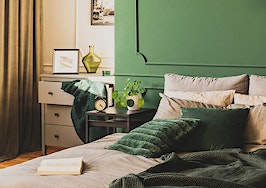 Vibrant green bedroom