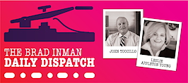 The daily dispatch podcast header featuring John Tuccillo and Leslie Appleton-Young
