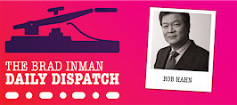 daily dispatch graphic logo with image inlay of rob hahn