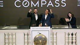 Compass IPO, priced at $18 per share, opens at $21.25 on NYSE